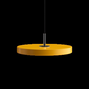 Umage - Pendel - Asteria - Sort top/Saffron Gul - Mini Ø31 cm
